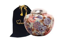 Check spelling or type a new query. Memorials 4u Floral Cremation Urn With Silver Lid Floral Garden Adult Funeral Urn Handcrafted Flower Urn Affordable Eulogy For Life