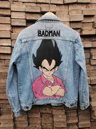 Encompassing jackets and jeans crafted from japanese selvedge denim, each special set is inspired by a different super saiyan. Vegeta Badman Custom Denim Jacket I Tried Out Dbz