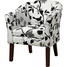 Black and white home office with tiniest hint of color [design: Upholstered Accent Chair Black And White Walmart Com Walmart Com