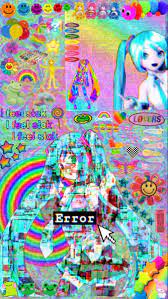 Hatsune Miku Glitchcore Kidcore Aesthetic Wallpaper In 2021 Glitchcore Wallpaper Hatsune Miku Wallpapers Miku Wallpaper