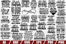 Download Friendship Svg Bundle Best Friend Sayings Quotes 1046125 Cut Files Design Bundles