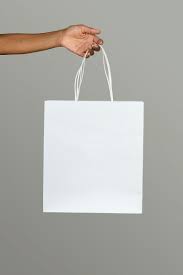 Black Woman Holding A White Paper Bag Mockup On A Gray Background Free Image By Rawpixel Com Jira In 2020 Bag Mockup Gray Background Image