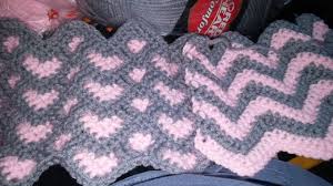 The Beginning Of The Sweetheart Ripple Blanket Ripple Baby Blanket Crochet Pattern Crochet Ripple Baby Blanket Crochet Baby Blanket Free Pattern
