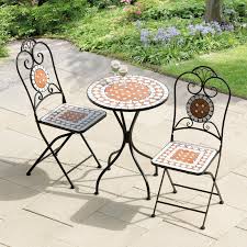 Transcontinental Outdoor Diamond Mosaic Patio Bistro Set Outdoor Patio Decor Outdoor Bistro Set Patio Dining Set
