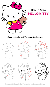 How To Draw Kawaii With Tatyana Deniz Kitty Drawing Hello Kitty Drawing Hello Kitty Art