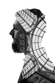 Black And White Architecture Portrait New In The Shop Beautiful Portraits Of Milan Residents Merged With Architecture Double Exposure Photography Exposure Photography Double Exposure