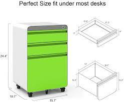 Amazon Com Dprodo 3 Drawers Mobile File Cabinet With Lock Metal Filing Cabinet For Legal Letter Siz Filing Cabinet Mobile File Cabinet Metal Filing Cabinet