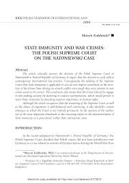 It describes the court's jurisdiction extending to all cases, in law and equity, arising under this sitting on a circuit court is still part of a justice's job description. Pdf State Immunity And War Crimes The Polish Supreme Court On The Natoniewski Case