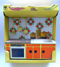 vintage toy kitchen set with
