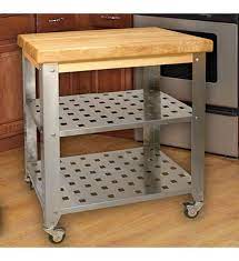 Crosley rolling kitchen cart/island with stainless steel top. Stainless Steel Kitchen Island Cart In Kitchen Island Carts