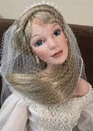 Ashton Drake Porcelain Bride Doll AO157, 22 in By Sandra Bilotto