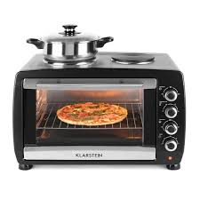 Klarstein Omnichef Mini Four De 45l Avec Nombreux Accessoires Et 2 Plaques De Cuisson 2000w Grill Broche Noir Achat Vente Mini Four Rotissoire Cdiscount