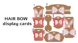 Find this pin and more on bow holders by lisa carter. Hair Bow Display Card Template Easy Cricut Diy Card Displays Youtube