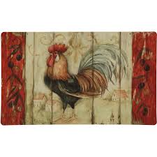 If you are just starting out with a rooster decor and not sure where to start, begin with one or two items like a rug or a wall cloak to set the tone. Mohawk Home Comfort Mat Rustic Rooster Kitchen Mat Rugs Household Shop The Exchange