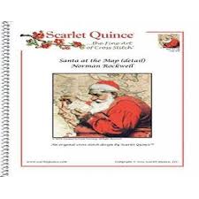 Norman percevel rockwell was a 20th century american painter and illustrator. Scarlet Quince Roc005 Dlg Santa At The Map Detail By Norman Rockwell Counted Cross Stitch Chart Large Size Symbols