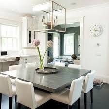 Gray Square Dining Table With White Dining Chairs Square Dining Room Table White Dining Chairs Dining Room Design