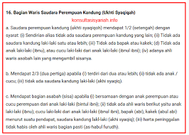 Check spelling or type a new query. Bagian Waris Saudara Perempuan Kandung Ukhti Syaqiqah