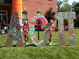 Alpha Omicron Pi Bid Day Lawn Letters Sorority Crafts Sorority Fun Sorority Inspiration