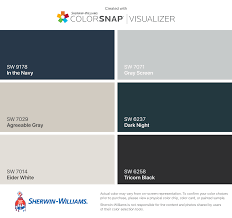 I Found These Colors With Colorsnap Visualizer For Iphone By Sherwin Williams In The Navy Sw 9178 Agreeable G Agreeable Gray Eider White Black Paint Color