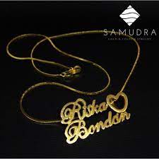 Model kalung emas terbaru 2017. Custom Order Liontin Nama Emas Asli 875 Shopee Indonesia