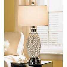 Find your contemporary lamp easily amongst the 12,190 products from the leading brands (martinelli, vondom, gallotti&radice,.) on archiexpo, the architecture and design specialist for your. Modern Contemporary Glam Style Table Lamp Polished Silver Metal Beaded Crystal Glass White Drum Shade Decor For Living Room Bedroom House Bedside Nightstand Home Office Family Possini Euro Design Amazon Com