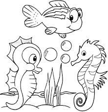 Cute Baby Seahorse Coloring Page Horse Coloring Pages Animal Coloring Pages Ocean Coloring Pages