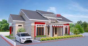 Model rumah ini memiliki halaman yang tidak terlalu luas. Desain Rumah Memanjang Bpk Thomas Kalimantan Barat Jasa Desain Rumah