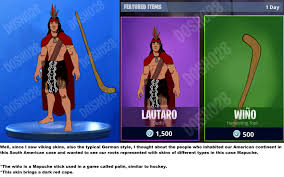 On april 29, at dawn villagra began the battle of mataquito with a surprise attack on the camp in which they killed lautaro and obtained a decisive victory. Mapuche Warrior Skin Concept Fortnitebr