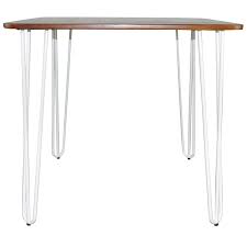 Metal plates are offered as an optional attachment service when you buy any leg where they metal legs require no additional parts or service to attach—they can be affixed directly to the bottom. Hairpin Table Legs Set Of 4