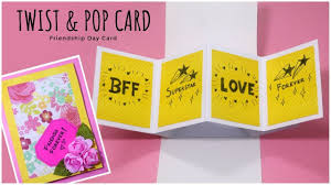 Paper Crafts Creative Handmade Birthday Card Ideas For Best Friend Friendship Day Card For Best Friend Twist And Pop Card Handmade Greetings Card Youtube Greeting Cards Handmade Friendship Day Cards Friendship Day Gifts
