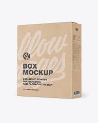 Best free packaging mockups from the trusted websites. Kraft Box Mockup In Box Mockups On Yellow Images Object Mockups