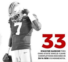 10 13 2018 Game 7 Minnesota Vs The Dwayne Haskins Ties Ohio State Single Game Completions Record Ohio State Ohio State Buckeyes Osu Football