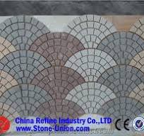G654 Granite Exterior Paving Pattern Fan Shape,Paving Stone with Net  Backing from China - StoneContact.com