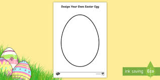 A witch has also appeared after the player hovered over the play button. Decorate An Easter Egg A4 Template Easter Egg Outline