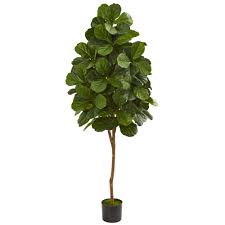 Nearly Natural Indoor 6 Ft Fiddle Leaf Fig Artificial Tree 5550 The Home Depot Fiddle Leaf Fig Tree Artificial Tree Fiddle Leaf Tree