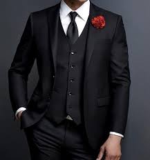 3 Piece Black Wedding Suit Groom Black Wedding Suits For Men Slim Fit Formal Party Groom Tuxedo Prom Blazer 3 Pieces Costume Homme Mar Black Suit Wedding Marriage Suits Wedding Suits Men Black