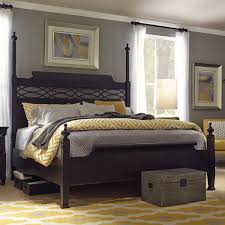 Aspen Home Young Classics King Poster Bed In Cobblestone Black And Cherry Bedroom Furniture Beds Bed King Poster Bed
