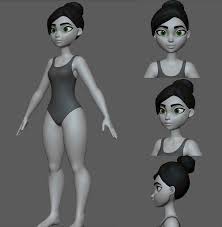 Artstation Girl 3d Modeling Supreme Animation In 2020 Girl Cartoon Character Modeling Girls Characters