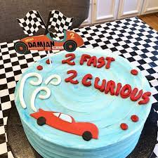 These mini cakes are made in a 6 inch cake pan or sometimes an 8×8″ square pan and then stacked to make 2 layers. Race Car Cake Topper Custom Cars Theme Birthday Party 2nd Birthday Party For Boys Race Car Birthday Party