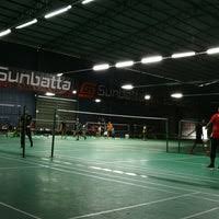 The posts shall be 1.55 m in height from the surface of the court. White Fairy Sports Badminton Court In Puchong