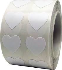 white heart shape stickers small half inch adhesive heart etsy heart stickers white heart heart shapes