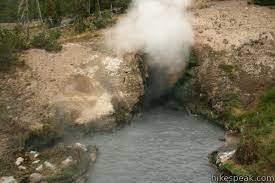 The sulphur cauldron, one of the most acidic features in the park with a ph of battery acid, is located just 0.2 miles north of the mud volcano parking area. Mud Volcano Area Yellowstone National Park Hikespeak Com