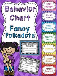 Behavior Clip Chart System Glitter Polkadots Polka Dot Behavior Chart