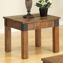 Dowels go into each corner/join of the support. Distressed Country Wagon 2 Piece Occasional Table Set By Coaster 701458
