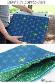 Easy Custom Laptop Case Using Fleece And Canvas Diy Laptop Case Diy Laptop Bag Diy Laptop