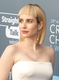 Why do i need to write such an annoyingly long description? Emma Roberts Debuts Hairstyle With Baby Bangs At Critics Choice Awards Allure