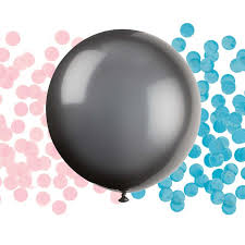 What is a gender reveal? Black Gender Reveal Confetti Balloon Pop Kit Baby Shower Party Supplies Gender Reveal Party Supplies Who Wants 2 Party