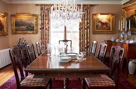 To the right is the dining room, with a george iii table receding forever across three pedestals, vermeil flatware and a dense hang of paintings and. Rldr26 Ideas Here Ralph Lauren Dining Room Collection 6189