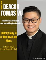 Congratulations to SEAS Seminarian Thomas Vu, who will be ordained to the  Diaconate this upcoming Saturday, May 10, 2025!