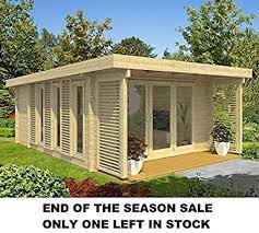 Amazon Com Allwood Girona 202 Sqf Cabin Kit With 3 Rooms Kitchen Dining Cabin Kits Pre Fab Tiny House Tiny House